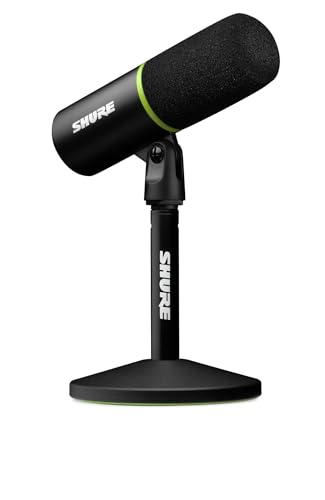 Shure MV6 Gaming Microphone, Dynamic USB PC Mic for Gaming & Streaming - Desktop Stand, Background Noise Cancellation, Tap-to-Mute & 3.5mm Output for Real-Time Headphone Monitoring