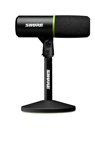 Shure MV6 Gaming Microphone, Dynamic USB PC Mic for Gaming & Streaming - Desktop Stand, Background Noise Cancellation, Tap-to-Mute & 3.5mm Output for Real-Time Headphone Monitoring